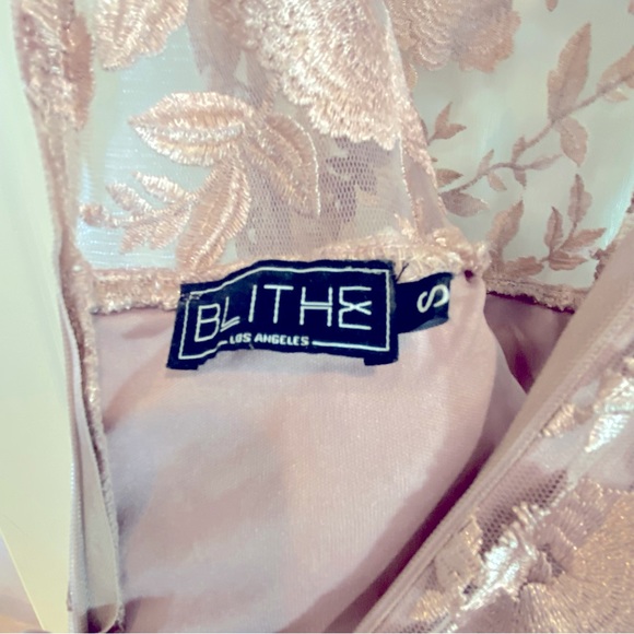 BLITHE See Through Floral Jumpsuit with shorts - Pink - Size S - Picture 5 of 5